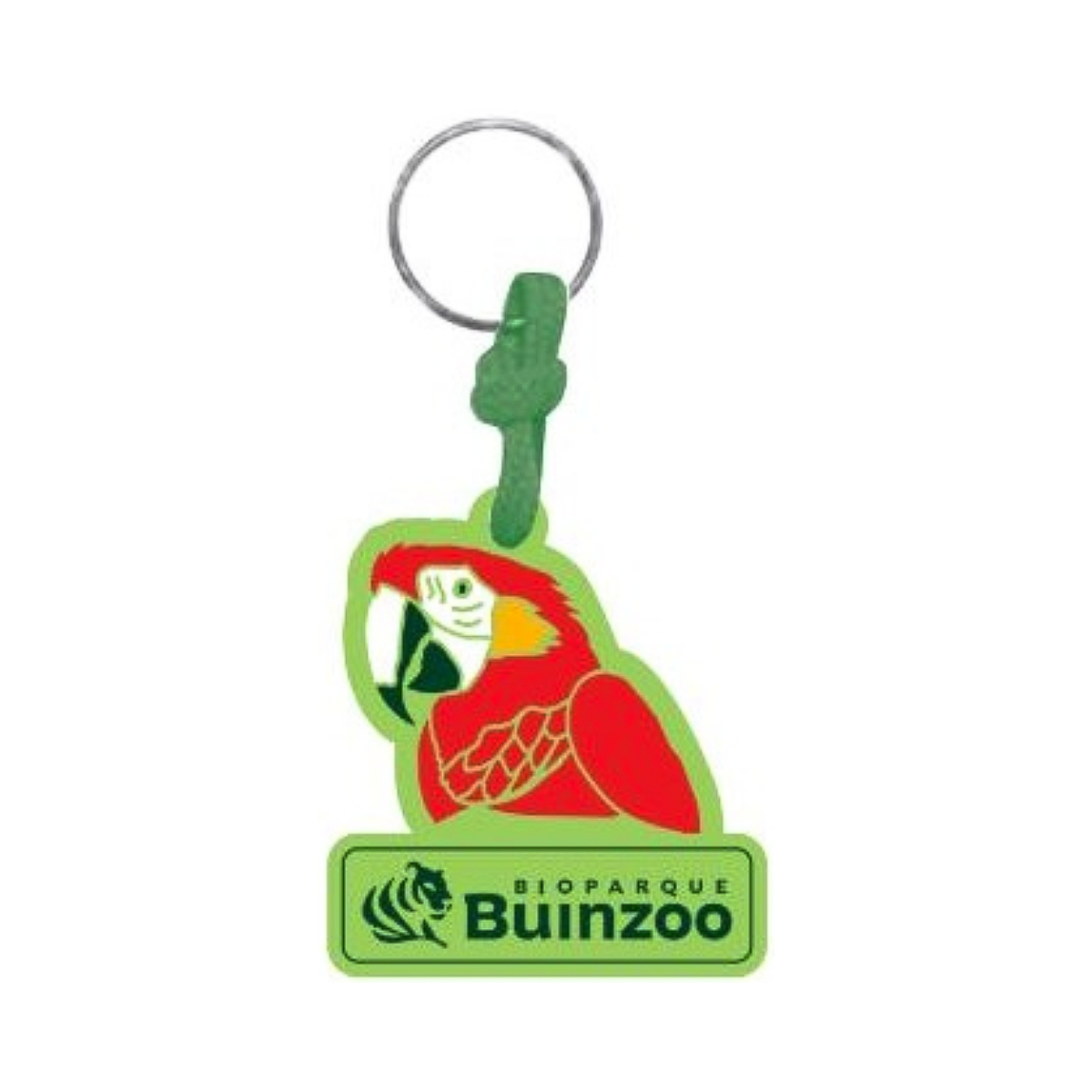 Llavero de Goma Guacamayo Rojo Buinzoo