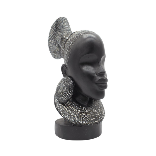 Figura Mujer Afro Turbante 30x21 cm Buinzoo