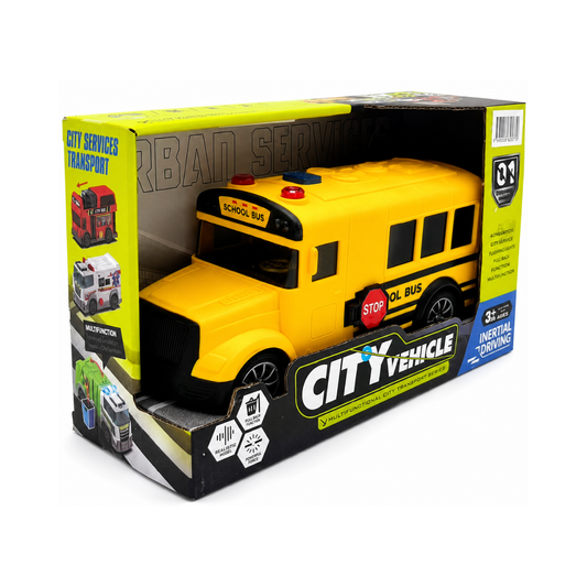 Juguete Bus a Friccion con Luz y Sonido