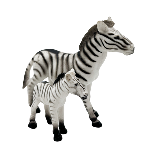 Set 2 Figuras Animal Cebra y bebe Buinzoo