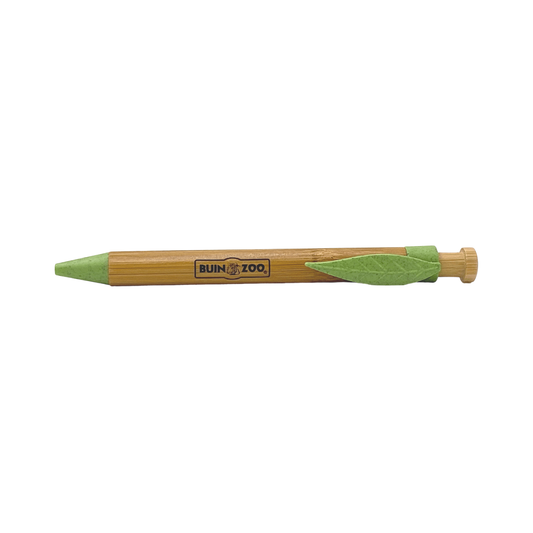 Set Lapiz Pasta y Portaminas Bambu Clip Hoja Verde Buinzoo