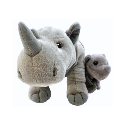 Peluche Rinoceronte con Bebe 35 cm Buinzoo