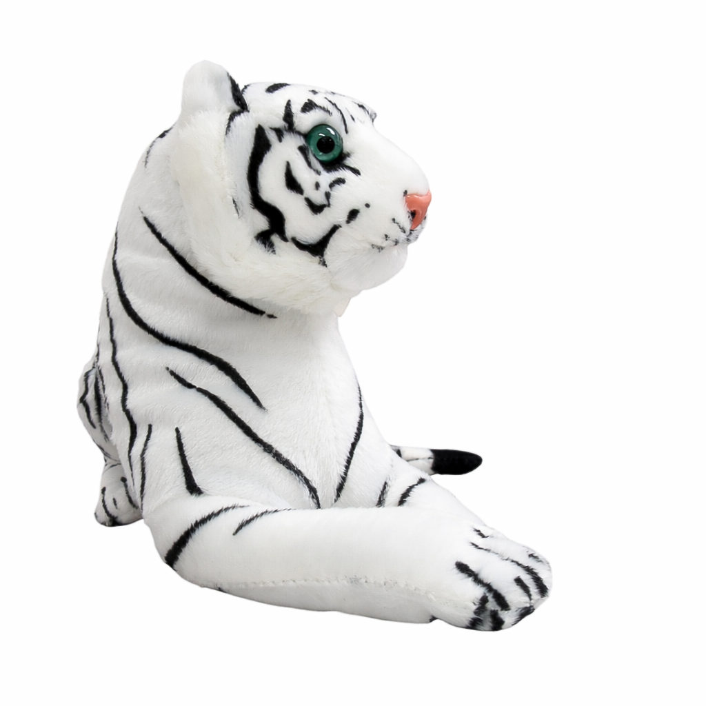 Peluche Tigre Blanco Acostado 40 cm Buinzoo