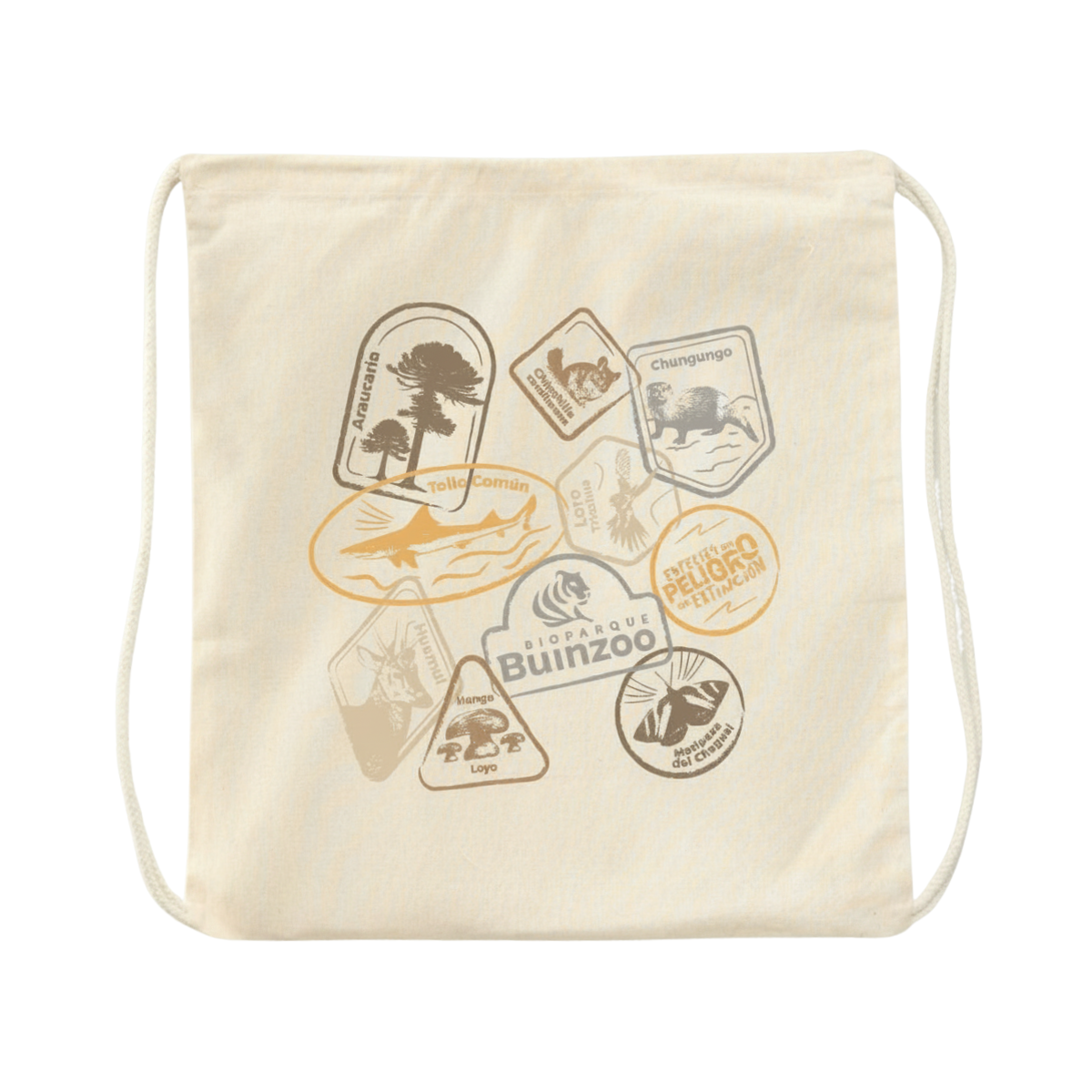 Morral tipo Mochila BBZ 38X42cm Especies en Peligro Buinzoo