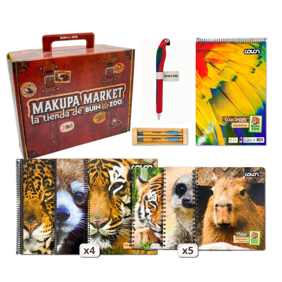 Pack Escolar 9 Cuadernos Buinzoo Colon