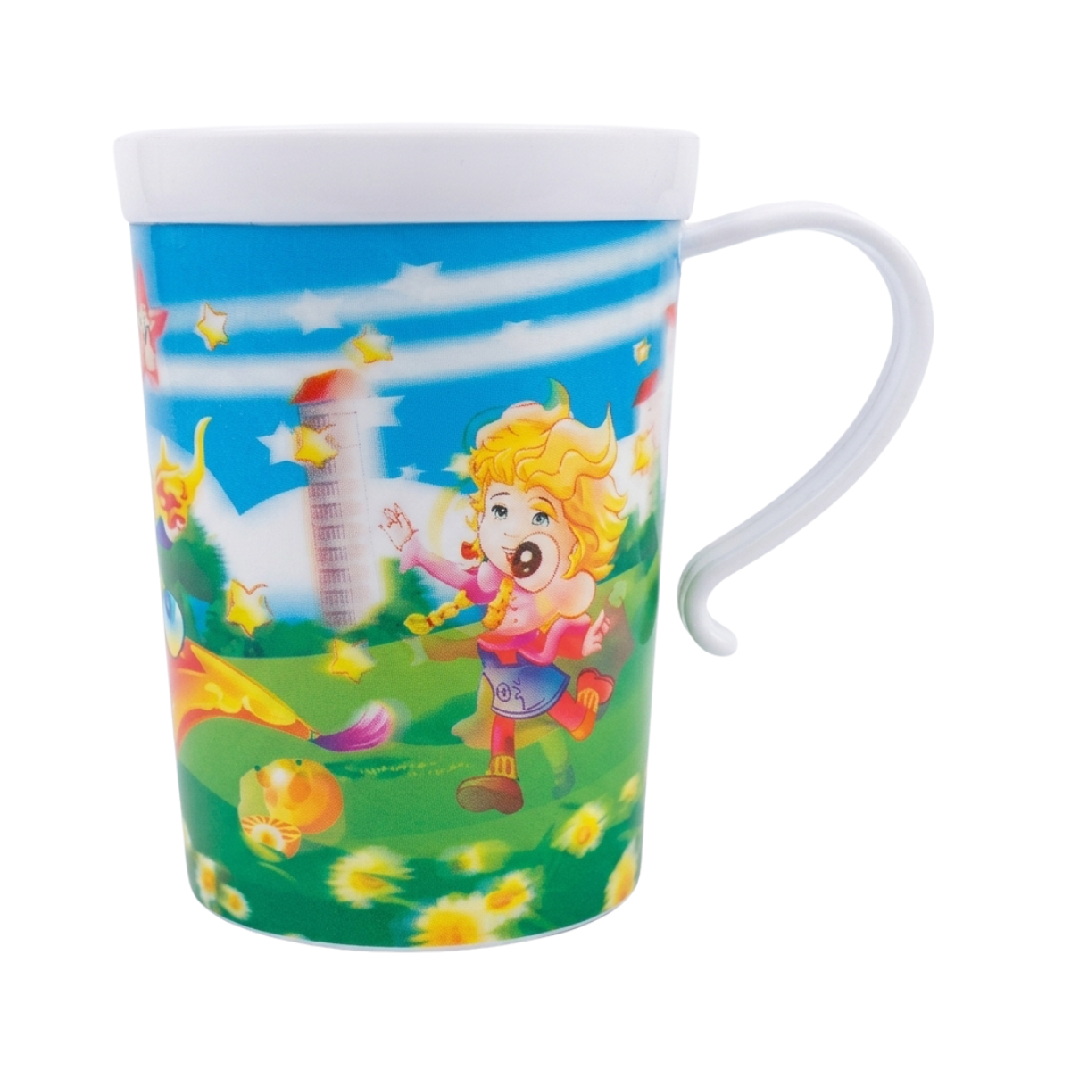 Taza Plástica Retro Cuentos Cumpleaños Noventero
