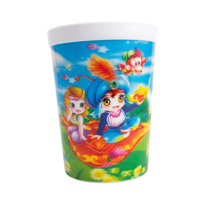 Taza Plástica Retro Cuentos Cumpleaños Noventero