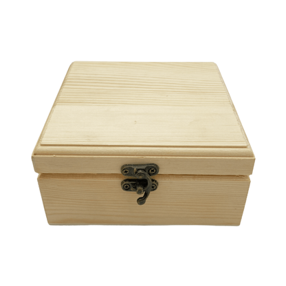 Caja de Madera Lisa Cuadrada 16x9 cm Buinzoo