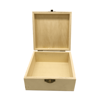 Caja de Madera Flores Cuadrada 16x9 cm Buinzoo
