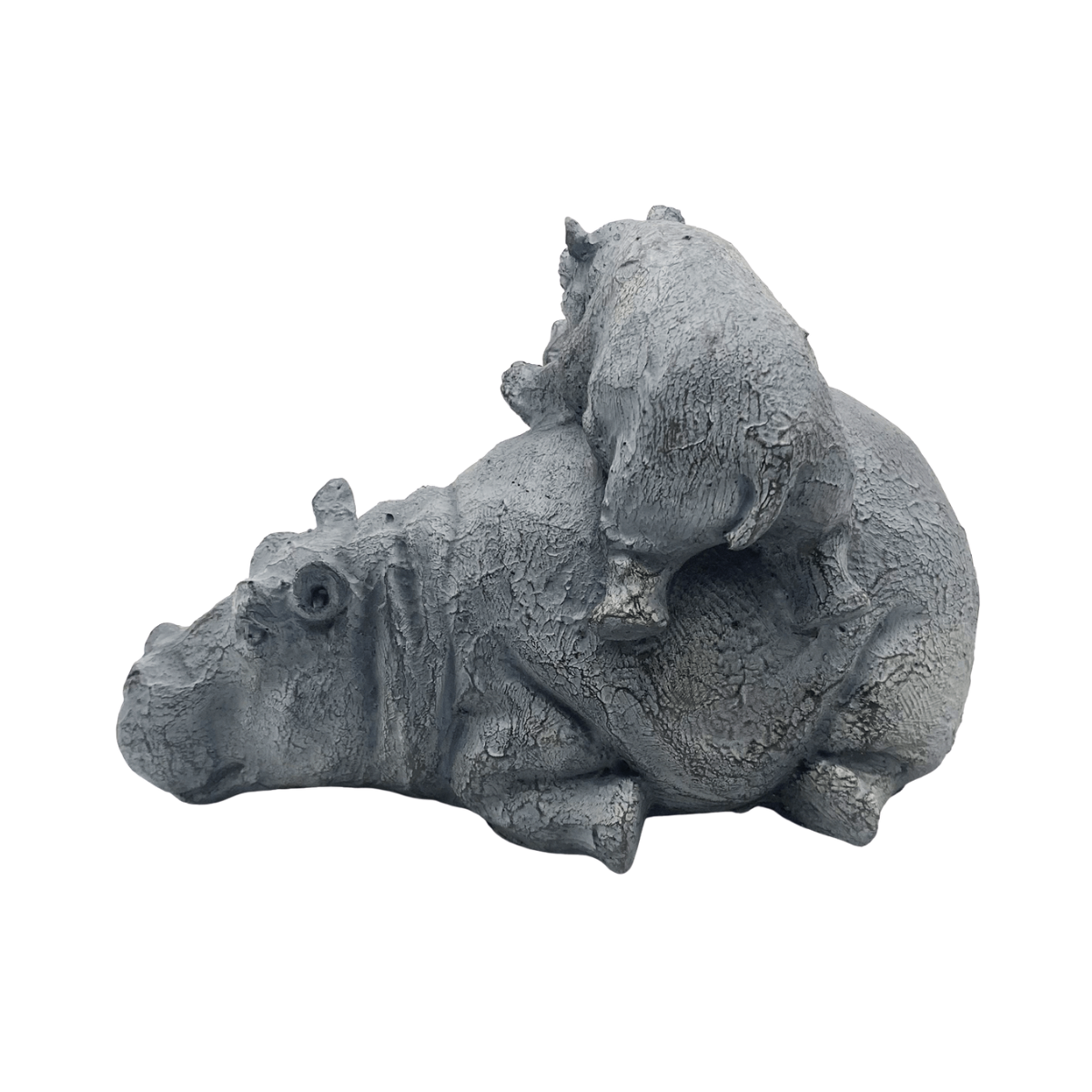 Figura Decorativa Hipopótamo con Bebe Buinzoo