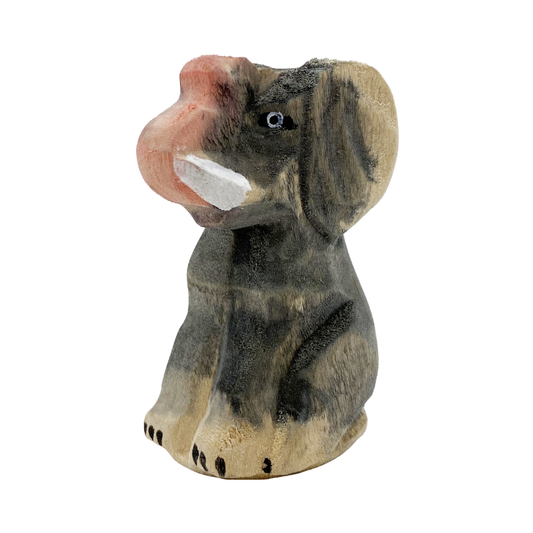Decoracion Elefante tallado en madera 7x3 cm Buinzoo