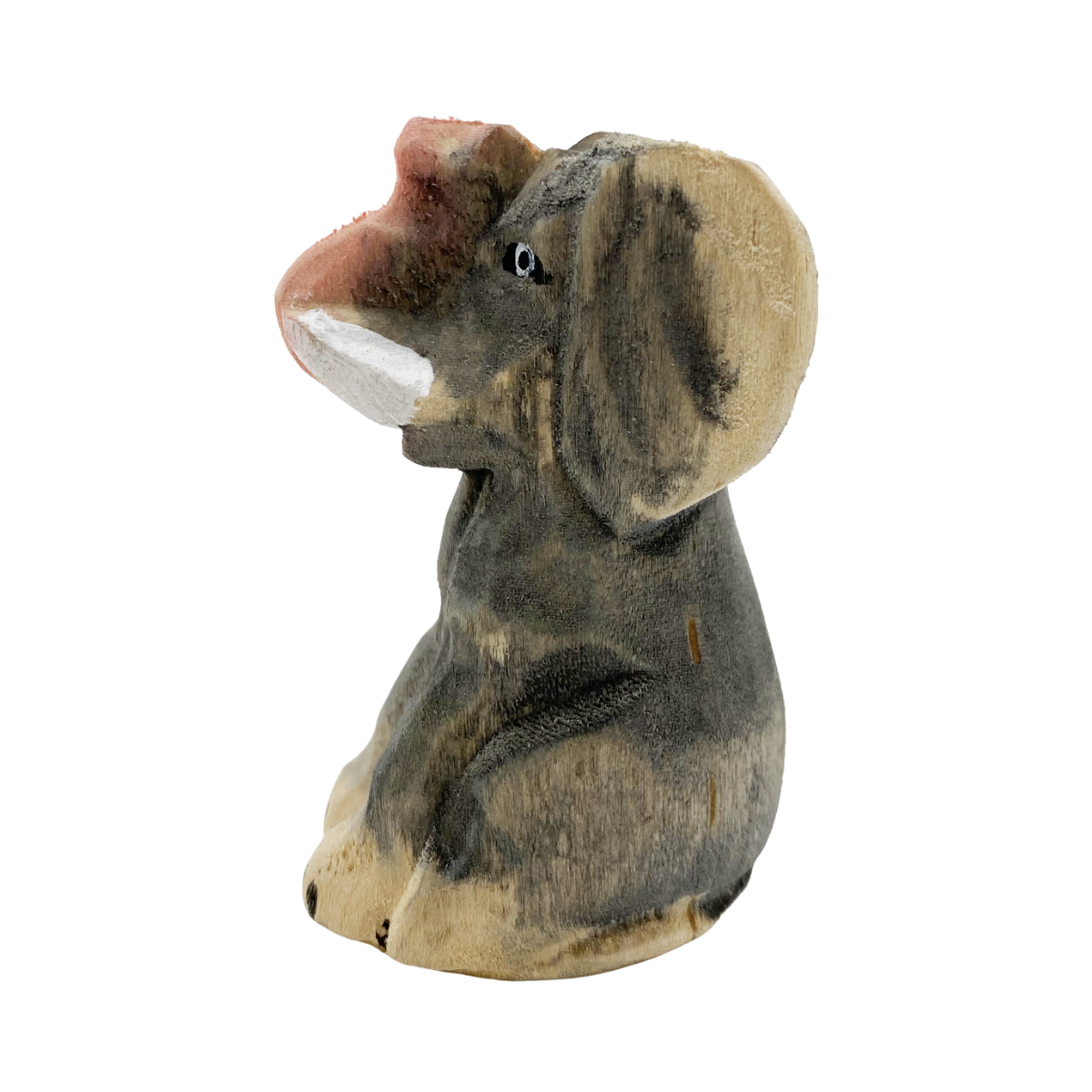 Decoracion Elefante tallado en madera 7x3 cm Buinzoo