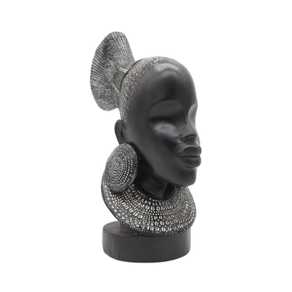Figura Mujer Afro Turbante 30x21 cm Buinzoo