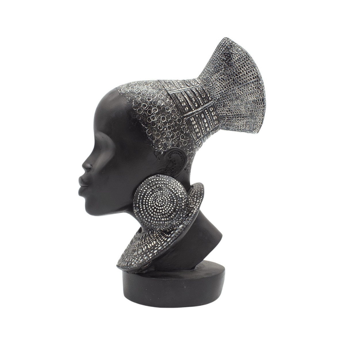 Figura Mujer Afro Turbante 30x21 cm Buinzoo