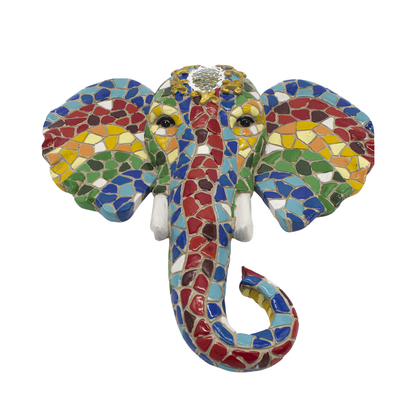Figura Mural Mosaico Elefante 30x29 cm Buinzoo