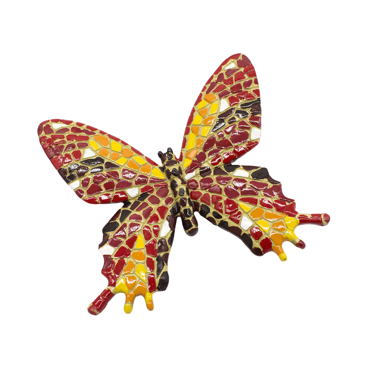 Figura Mural Mariposa mosaico 15x14 cm Buinzoo
