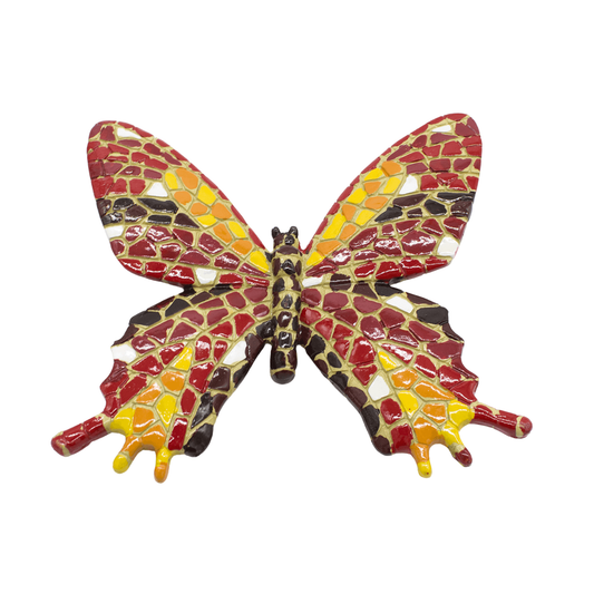 Figura Mural Mariposa mosaico 15x14 cm Buinzoo