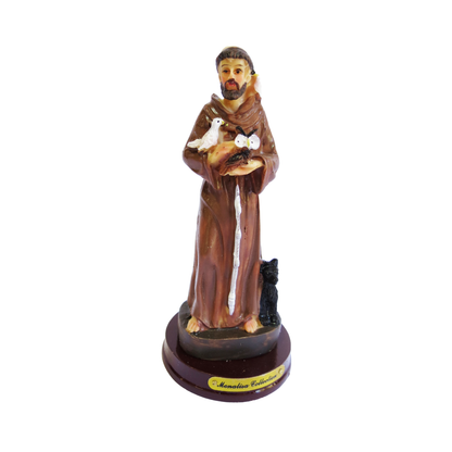 Figura Decorativa San Francisco de Asis Poliresina