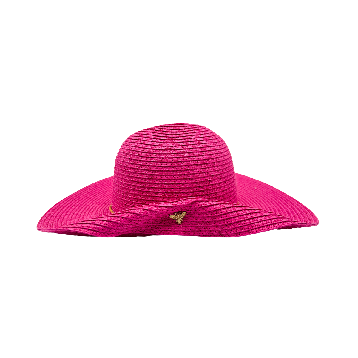 Sombrero Mujer Pajilla Rosa Ala Corta