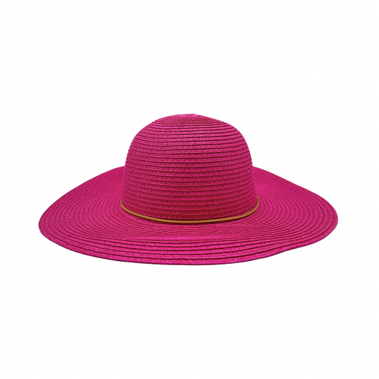 Sombrero Mujer Pajilla Rosa Ala Corta