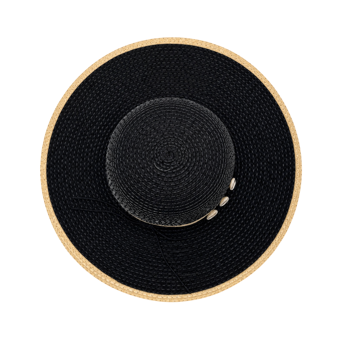 Sombrero Mujer Pajilla Bicolor Negro Buinzoo