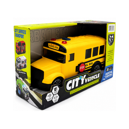 Juguete Bus a Friccion con Luz y Sonido