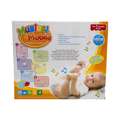 Movil De Bebe Musical Ositos Arcoiris