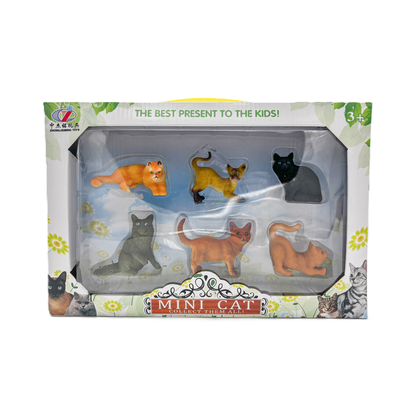 Juguete Figura Animal Colección De Gatos Buinzoo