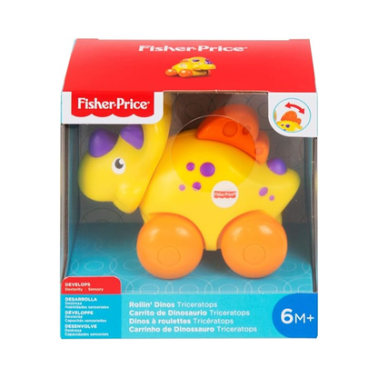 Juguete Carrito De Dinosaurio T-rex y Triceratops Fisher-Price