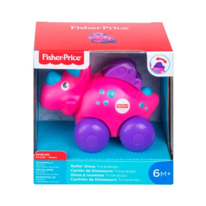 Juguete Carrito De Dinosaurio T-rex y Triceratops Fisher-Price