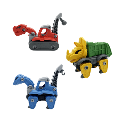 Juguete Bulldozer Dinosaurio Serie de 3 Dinozoo