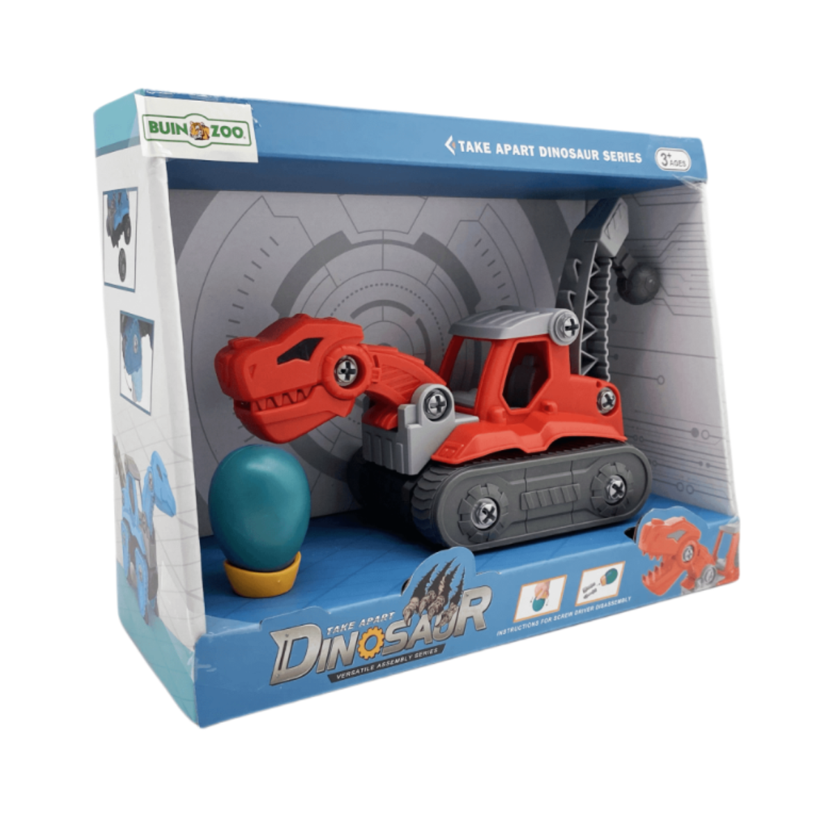 Juguete Bulldozer Dinosaurio Serie de 3 Dinozoo