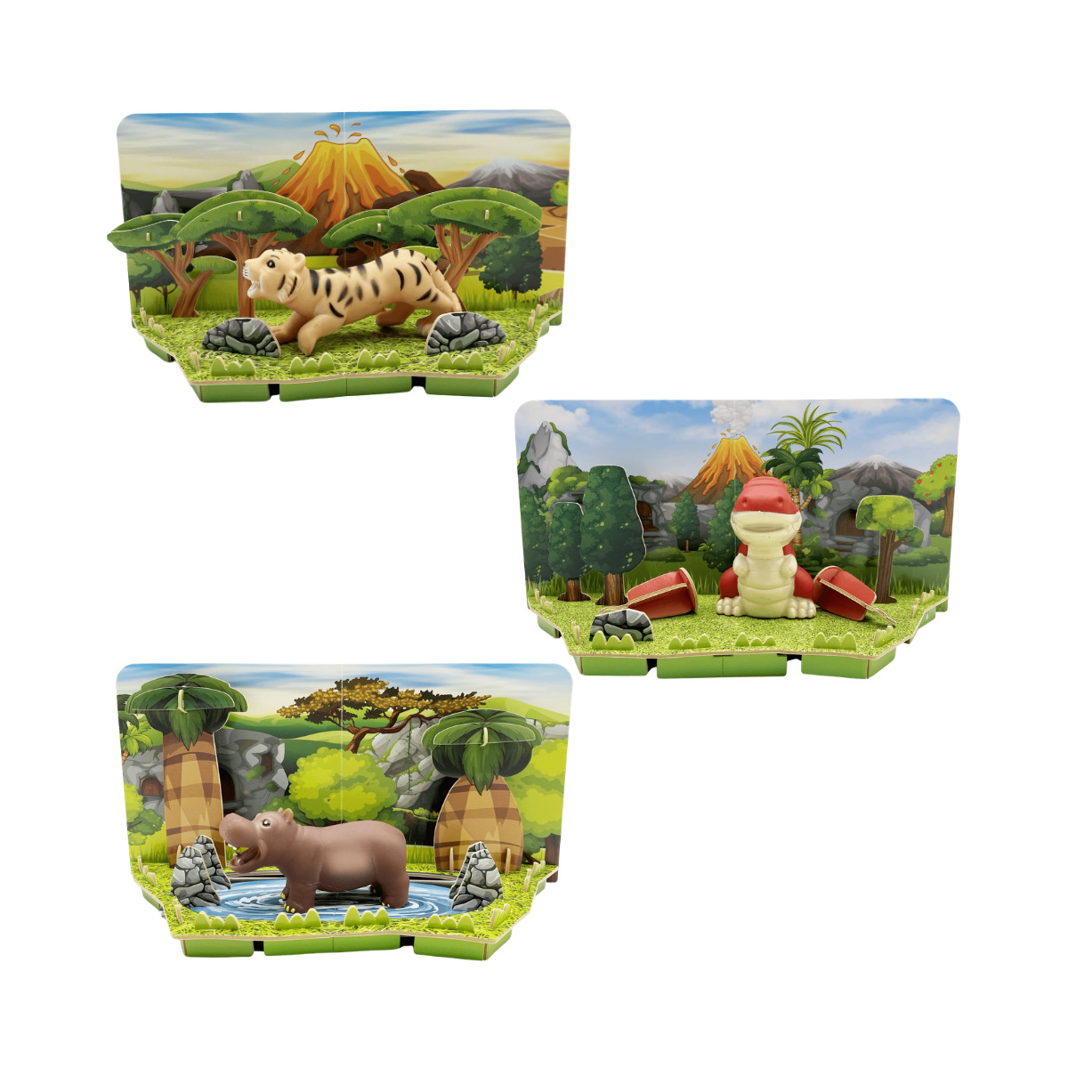 Rompecabezas 3D Escenario Animal Serie de 3 Buinzoo
