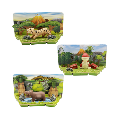 Rompecabezas 3D Escenario Animal Serie de 3 Buinzoo