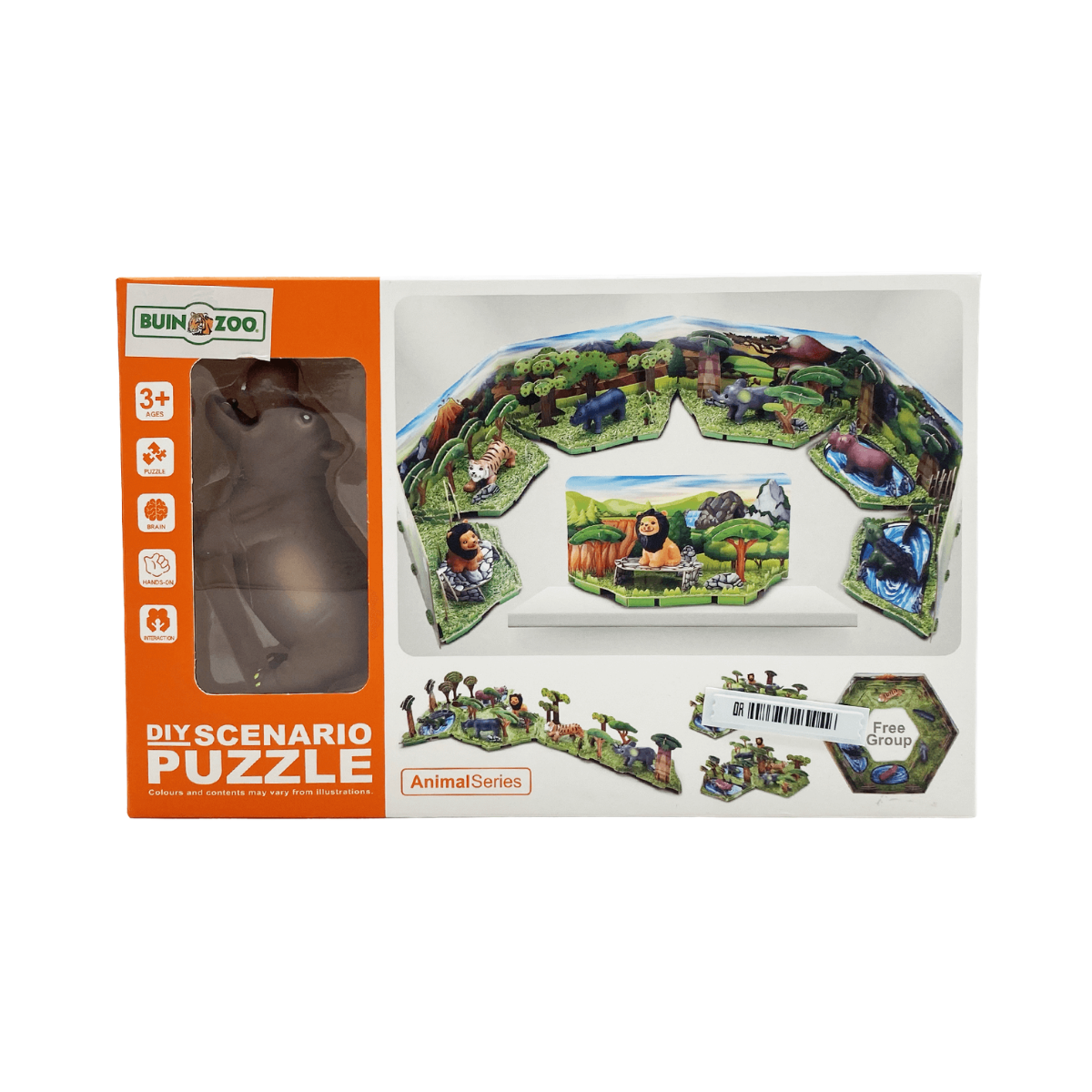 Rompecabezas 3D Escenario Animal Serie de 3 Buinzoo