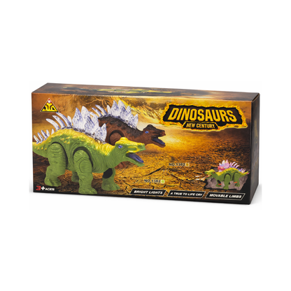 Juguete Dinosaurio Estegosaurio con luces Dinozoo