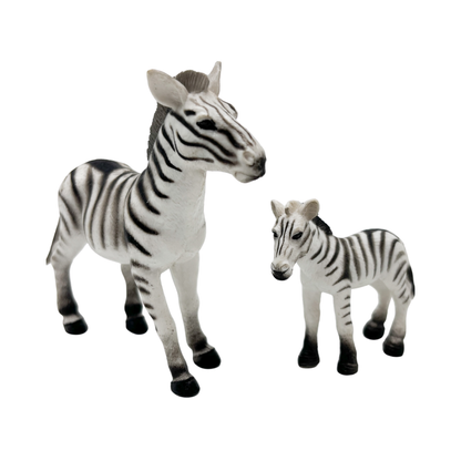 Set 2 Figuras Animal Cebra y bebe Buinzoo