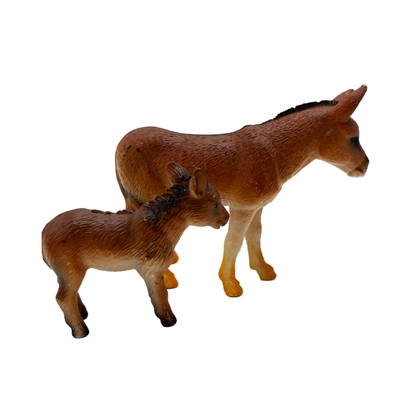 Figura Animal Burro con bebe Buinzoo