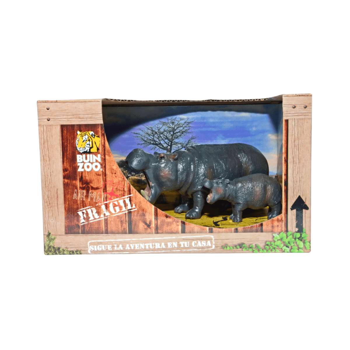 Set 2 Figuras Animales Hipopotamos Buinzoo
