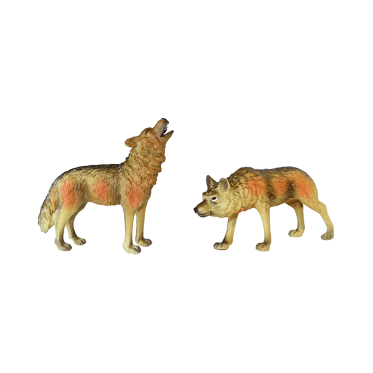 Set 2 Figuras Animales Lobos Buinzoo