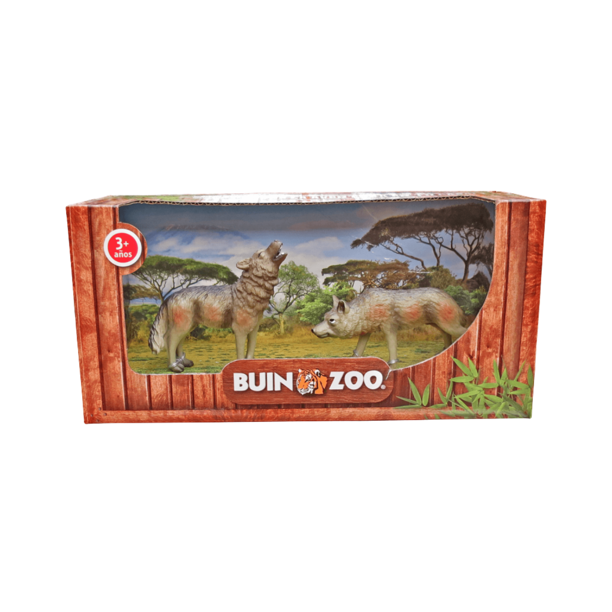 Set 2 Figuras Animales Lobos Buinzoo