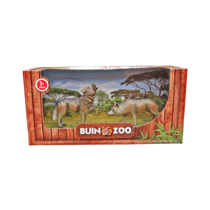 Set 2 Figuras Animales Lobos Buinzoo