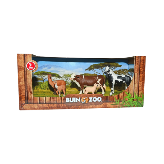 Set 5 Figuras de Animales de Granja Buinzoo