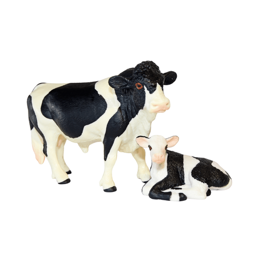 Set Figuras de Animales Vaca y Ternero Buinzoo