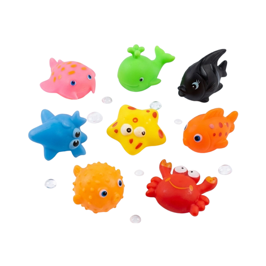 Set 8 Piezas Juguete de Baño Bebe Bolsa