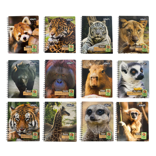 Cuaderno Universitario Variedades Animales 100 Hojas Buinzoo