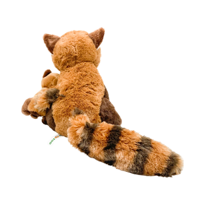 Peluche Panda Rojo Con Bebe 25 cm Buinzoo