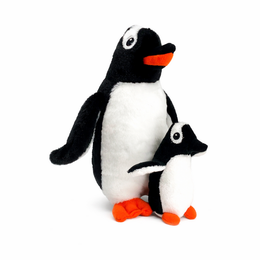 Peluche Pingüino con Bebe 20 cm Buinzoo