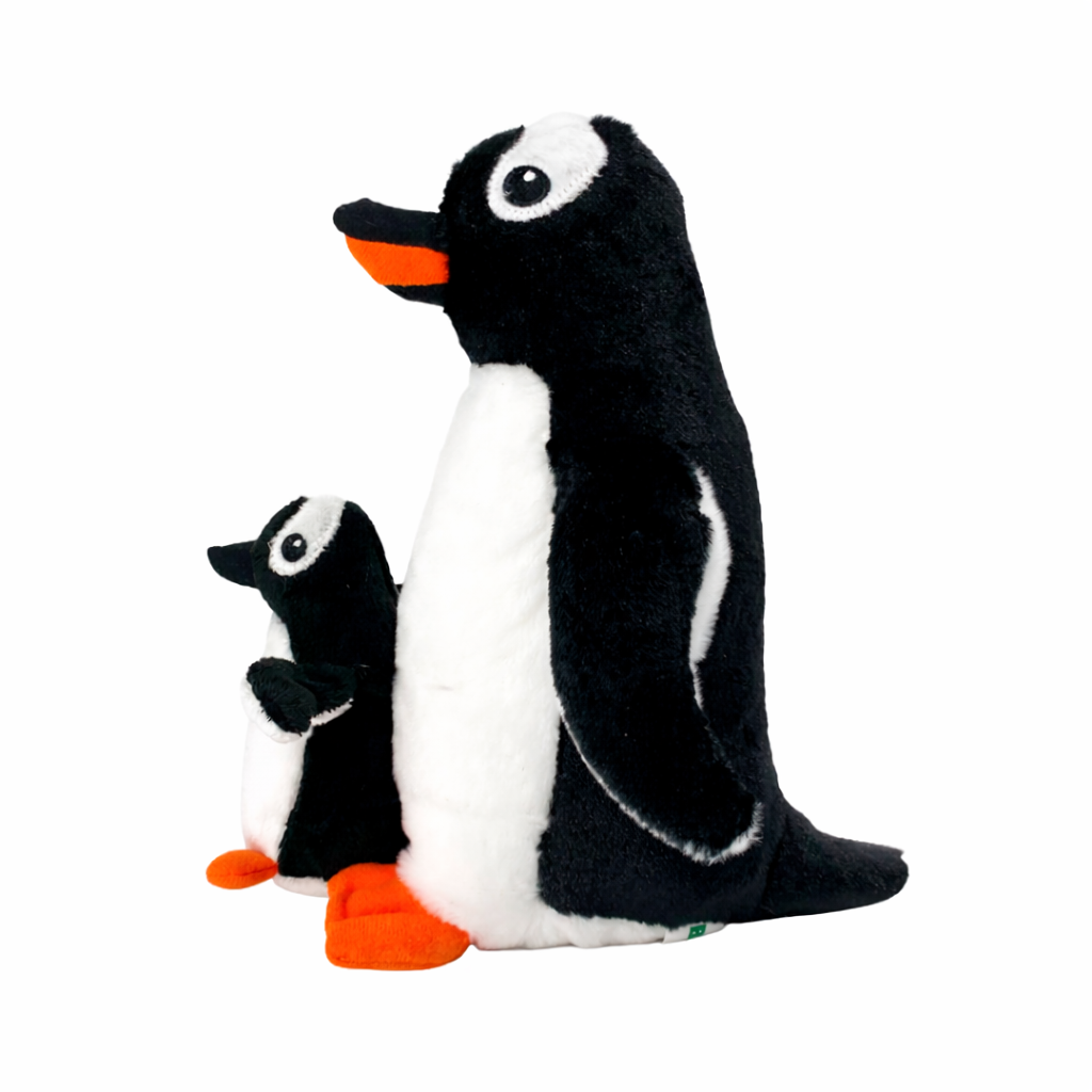 Peluche Pingüino con Bebe 20 cm Buinzoo