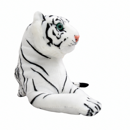 Peluche Tigre Blanco Acostado 40 cm Buinzoo